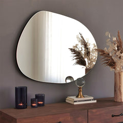 Gusto - Asymmetrical Mirror Home Decor, Aesthetic Mirror Wall Art, Irregular Frameless Mirror